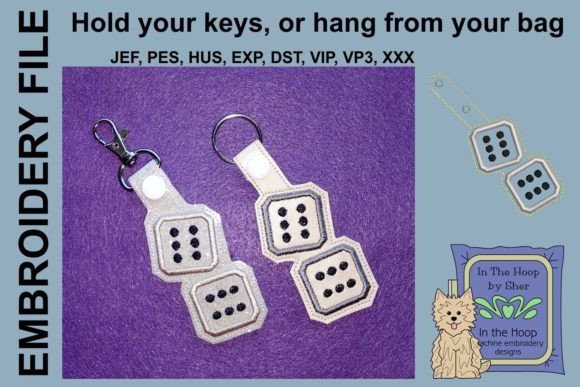 Dice Key Fob: Elevating Boutique Sweatshirts with Playful Embroidery