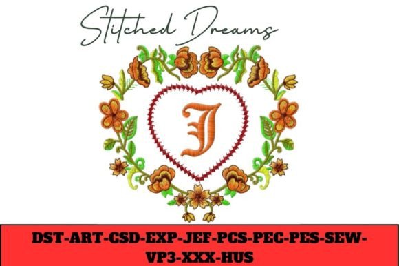 Review: Floral Heart Letter J for Business Merch