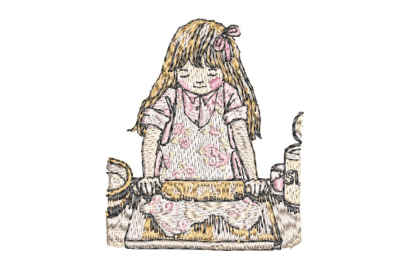 Review: Happy Girl Cooking Embroidery Design