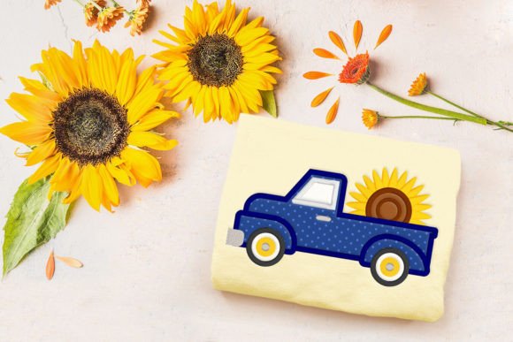 Sunflower Vintage Truck Applique Review