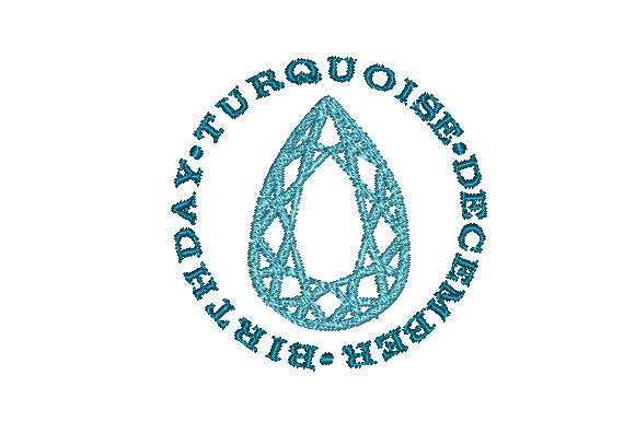 Turquoise Faceted Pear December Birthday Design Review